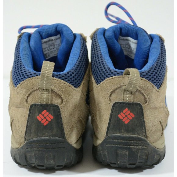 Columbia Waterproof Omni Grip Womens Sz 5 TechLite Hiking Trail Boots Brown Blue - Picture 8 of 11